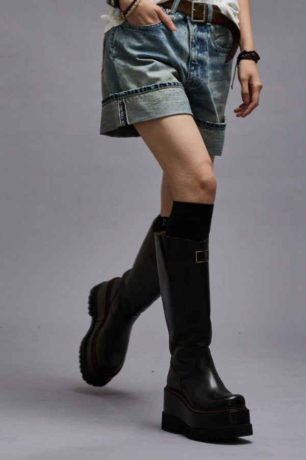 r13 R13 PATCH ENGINEER BOOT black