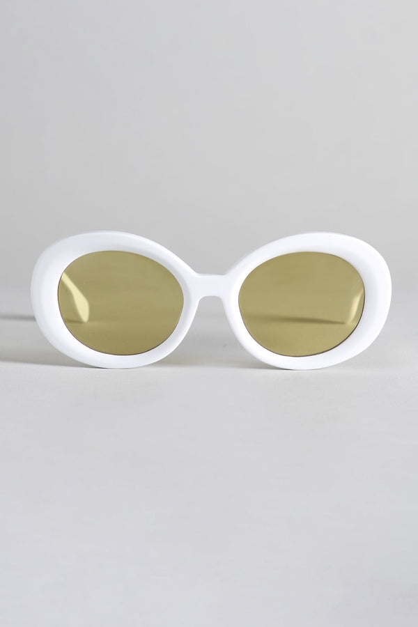 r13 R13 SUNGLASSES white and yellow