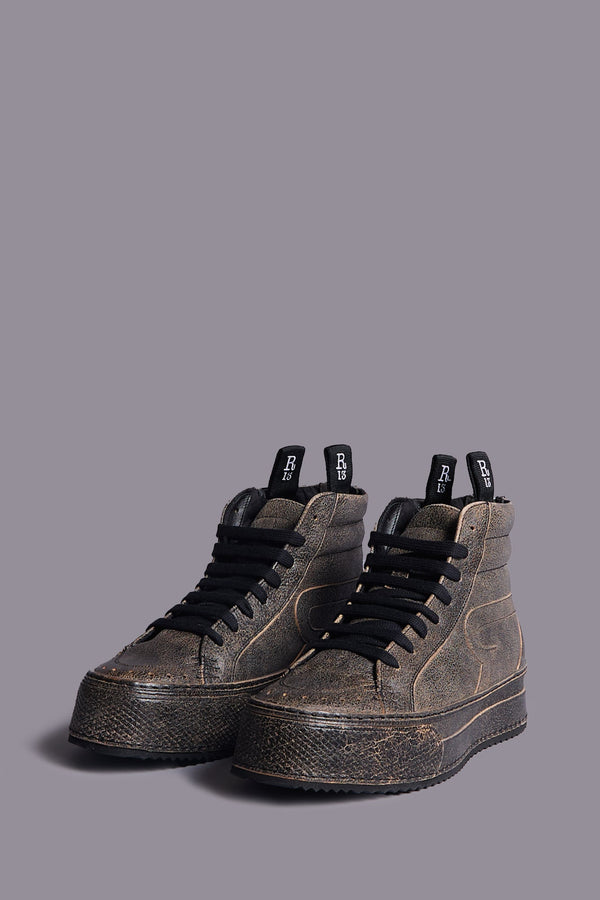 R13 ROGUE SNEAKER Distressed Black