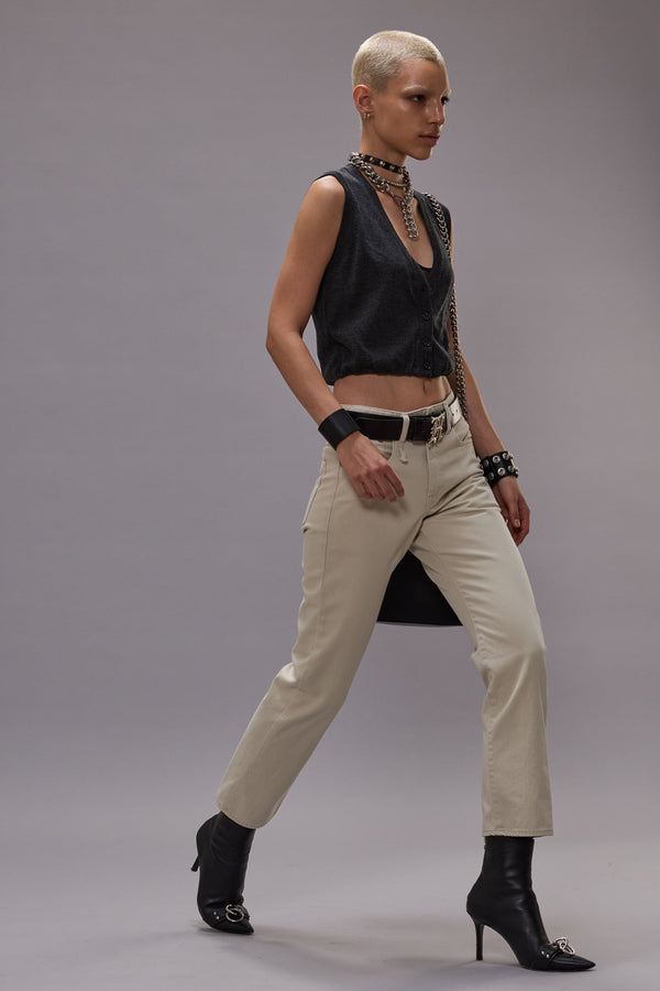 R13 ROMEO JEAN Ivory Sateen