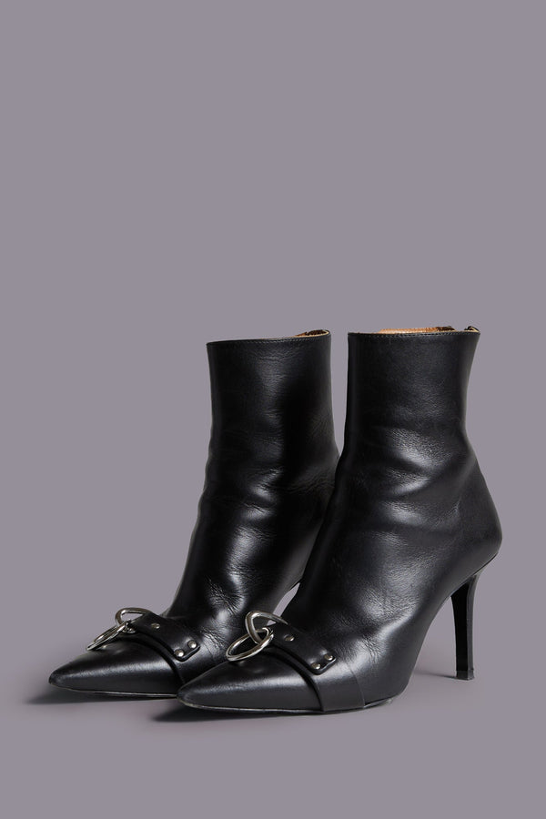 R13 SID HEELED HARNESS BOOT Black