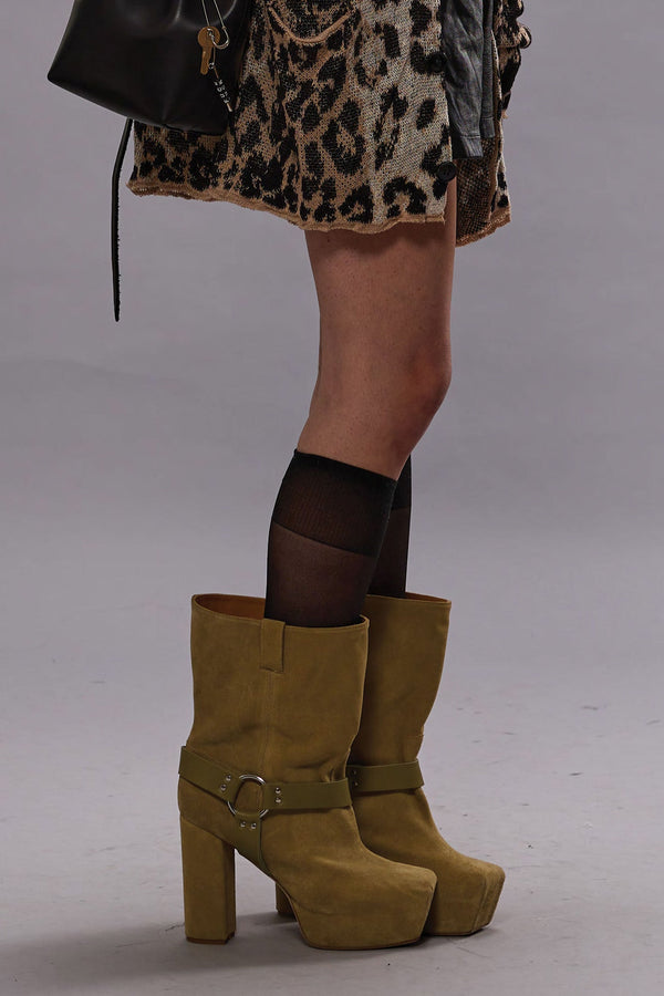 r13 SID HEELED HARNESS BOOT khaki
