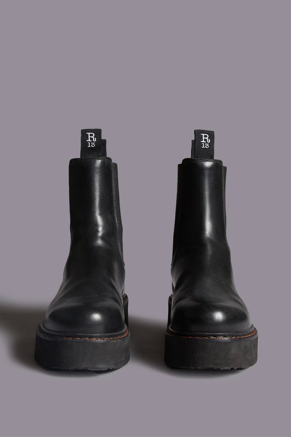R13 SINGLE STACK CHELSEA BOOT Black
