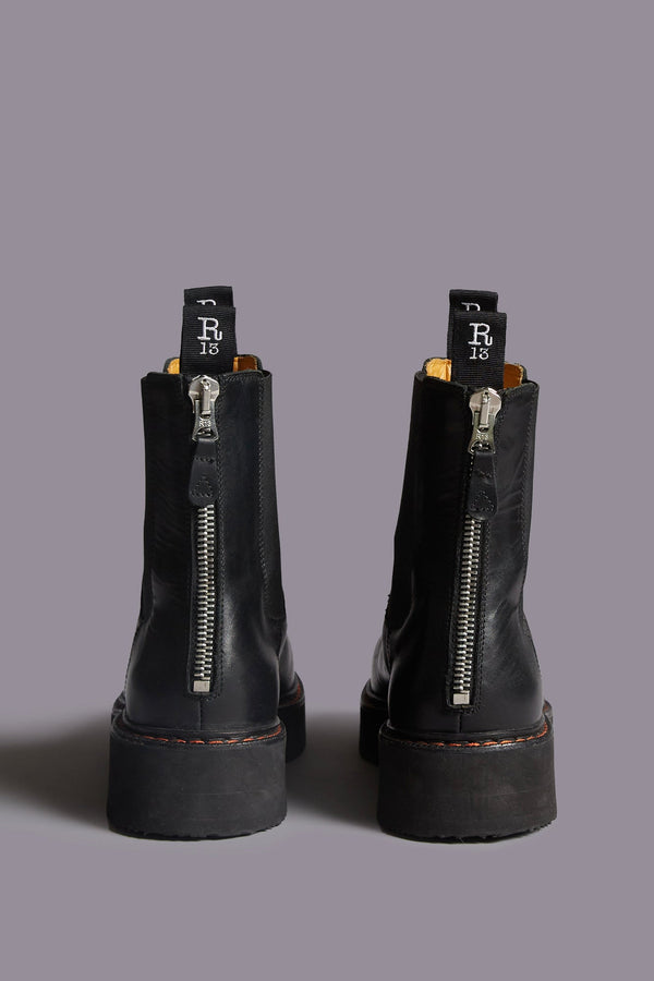 R13 SINGLE STACK CHELSEA BOOT Black