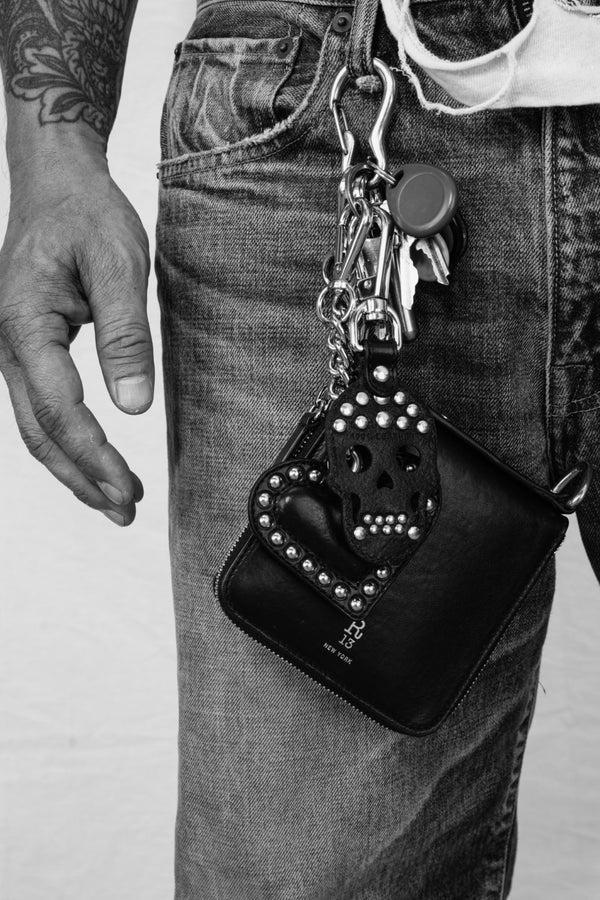 R13 SKULL KEYCHAIN Black With Silver