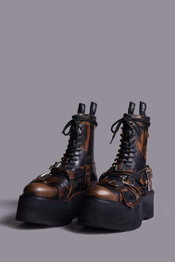 R13 STRAPPED DOUBLE STACK BOOT Remove
