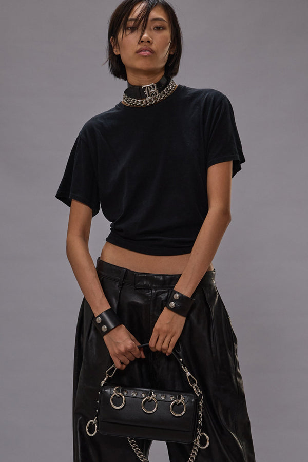 r13 TIGHT WAIST TEE black