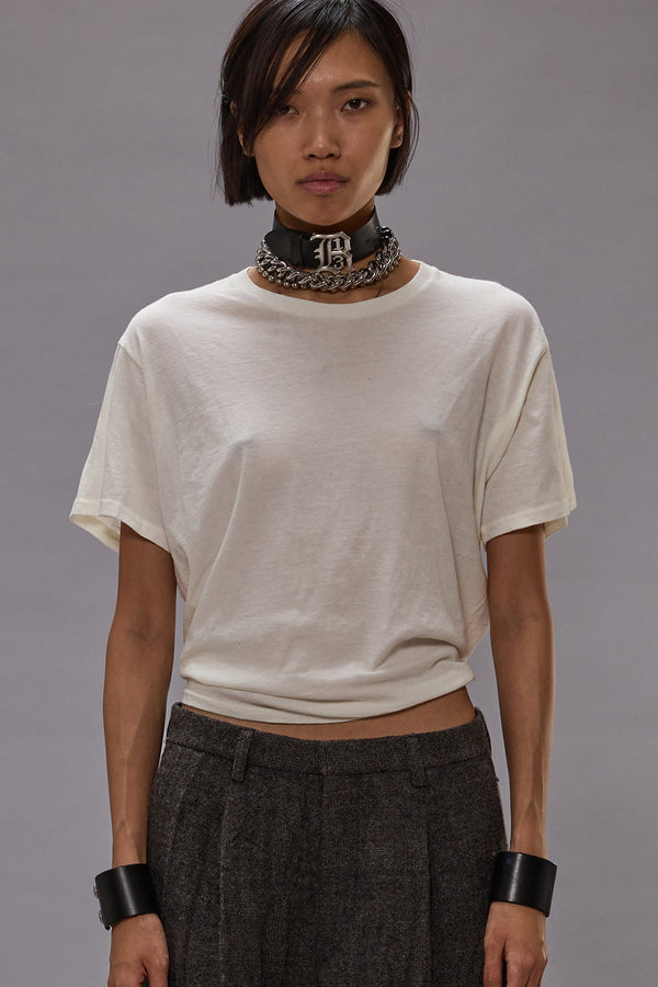 r13 TIGHT WAIST TEE white