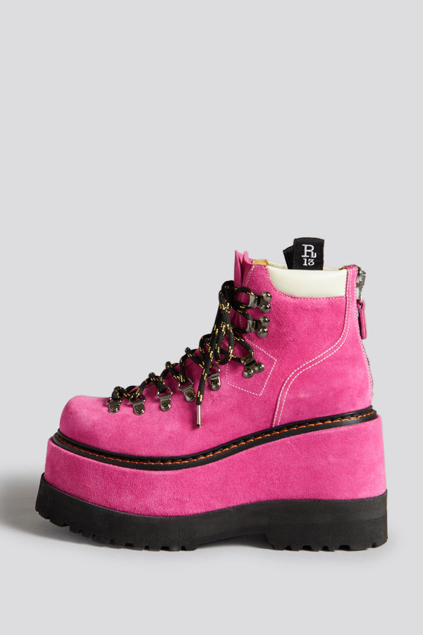 R13 TRAILBLAZER HIKING BOOT Pink Suede