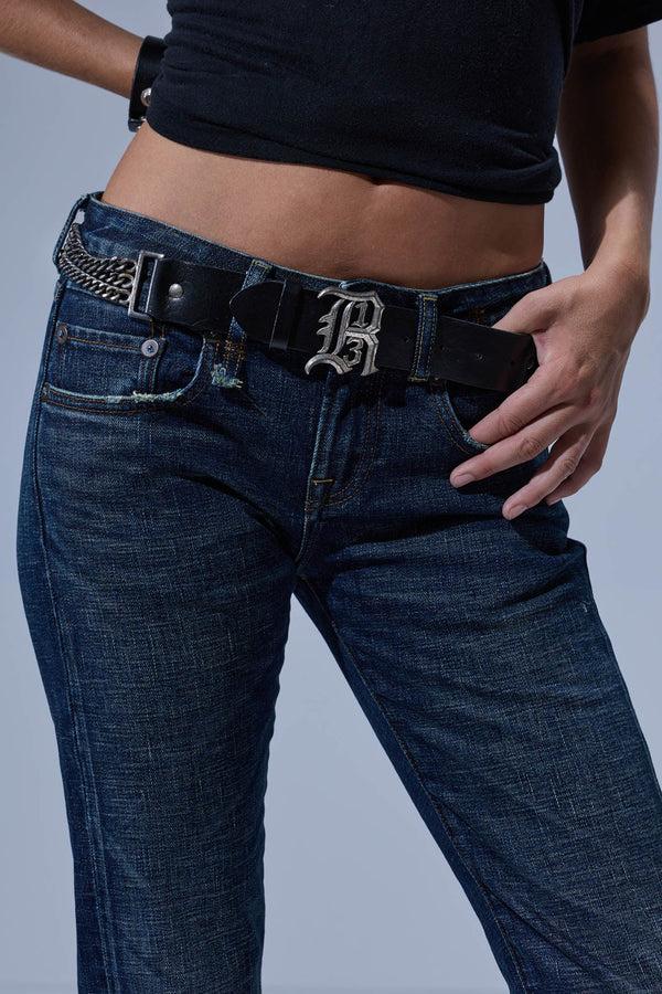 r13 TRIPLE CHAIN BELT black