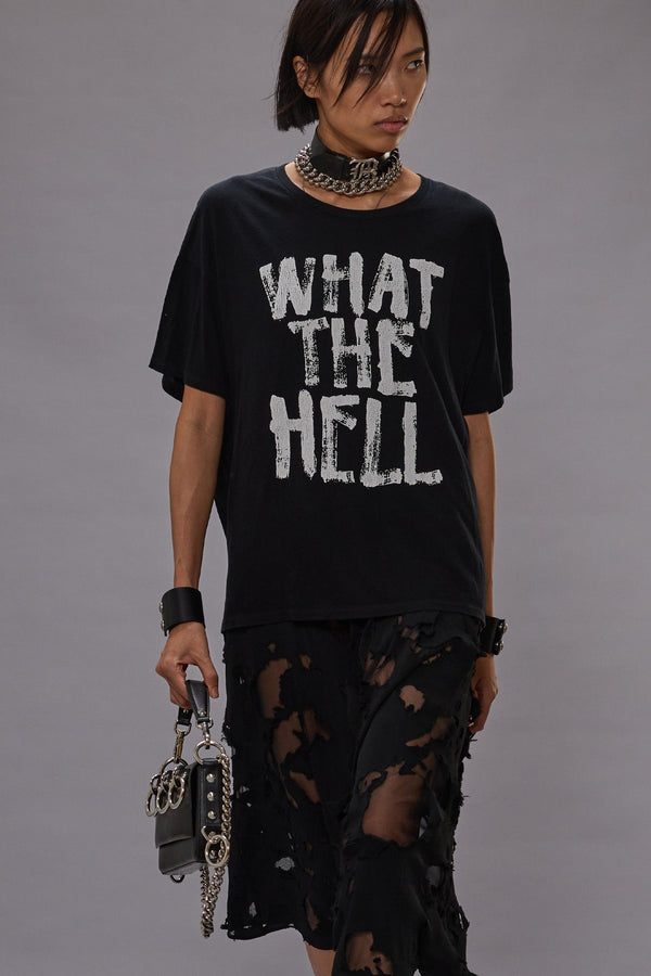 r13 WHAT THE HELL RELAXED T black