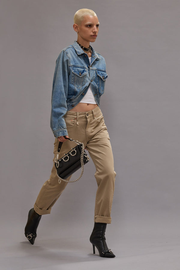 R13 WRAP AROUND TRUCKER JACKET Merrin Blue