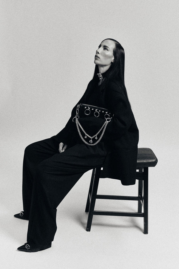 R13 R13 X VEERT TRIPLE 8-BALL CHAIN Silver Grey Steel