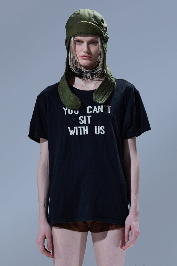 R13 YOU CAN'T SIT WITH US BOY T Black