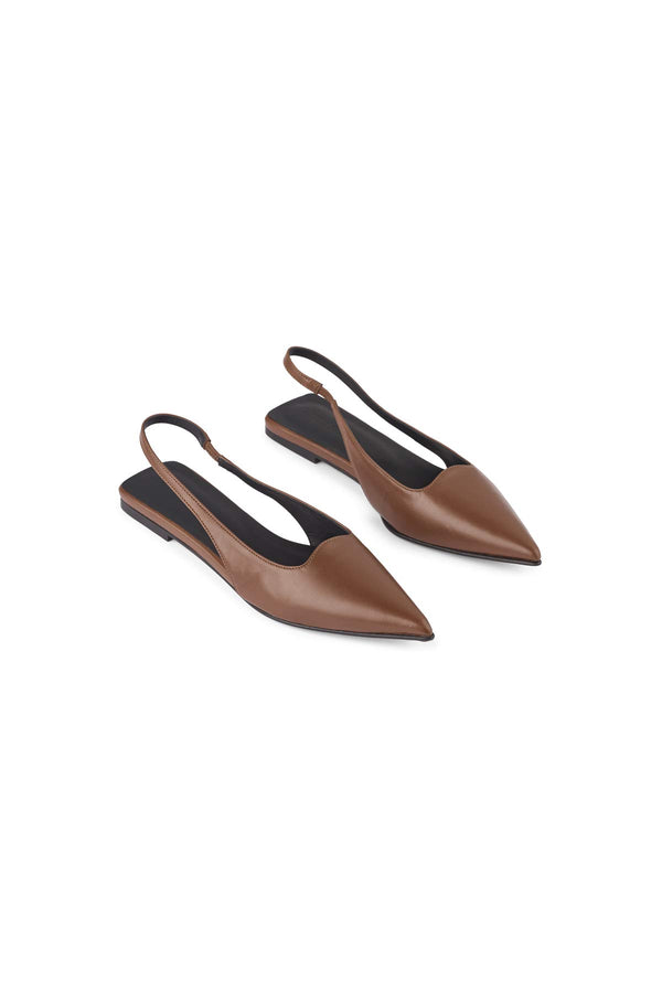 rabens saloner Acacie Pointy slingback I Dark brown