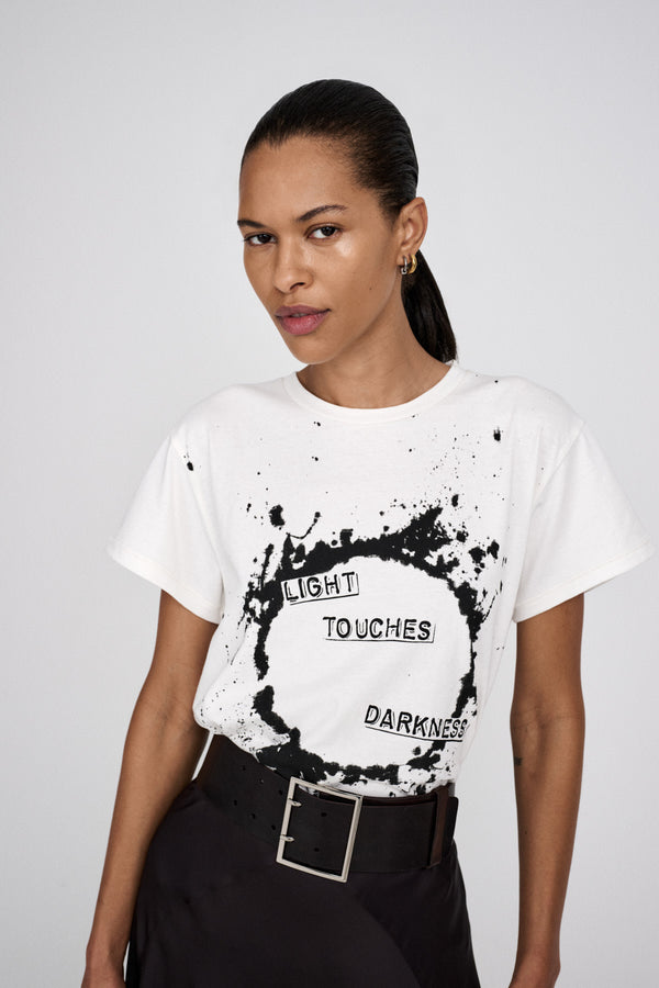 rabens saloner Ambla Eclipsed print t-shirt I Chalk