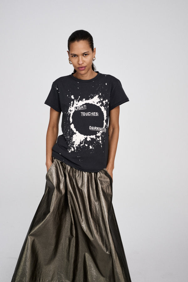 Rabens Saloner Ambla Eclipsed Print T-shirt I Faded Black