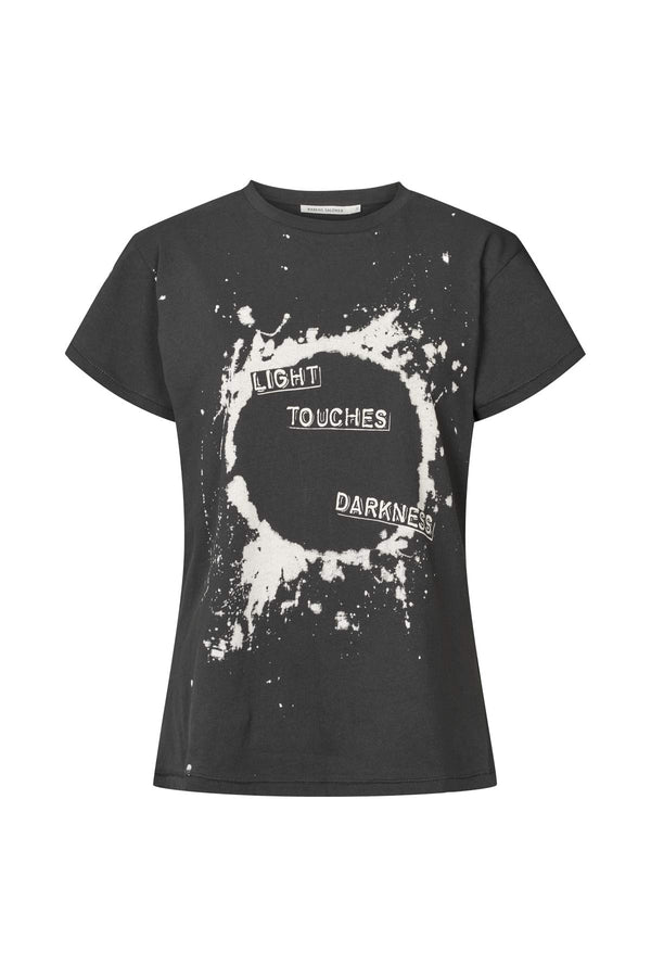 Rabens Saloner Ambla Eclipsed Print T-shirt I Faded Black
