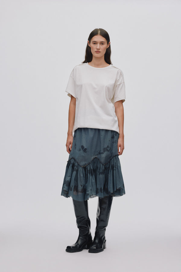 Rabens Saloner Arijana Cosmic Midi Skirt I Anthracite Combo