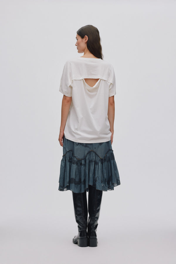 Rabens Saloner Arijana Cosmic Midi Skirt I Anthracite Combo