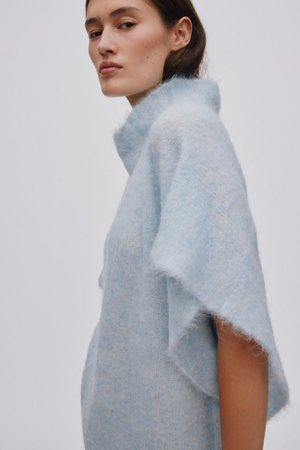 Rabens Saloner Asna Superlight Knit Tunic Top I Ice Blue