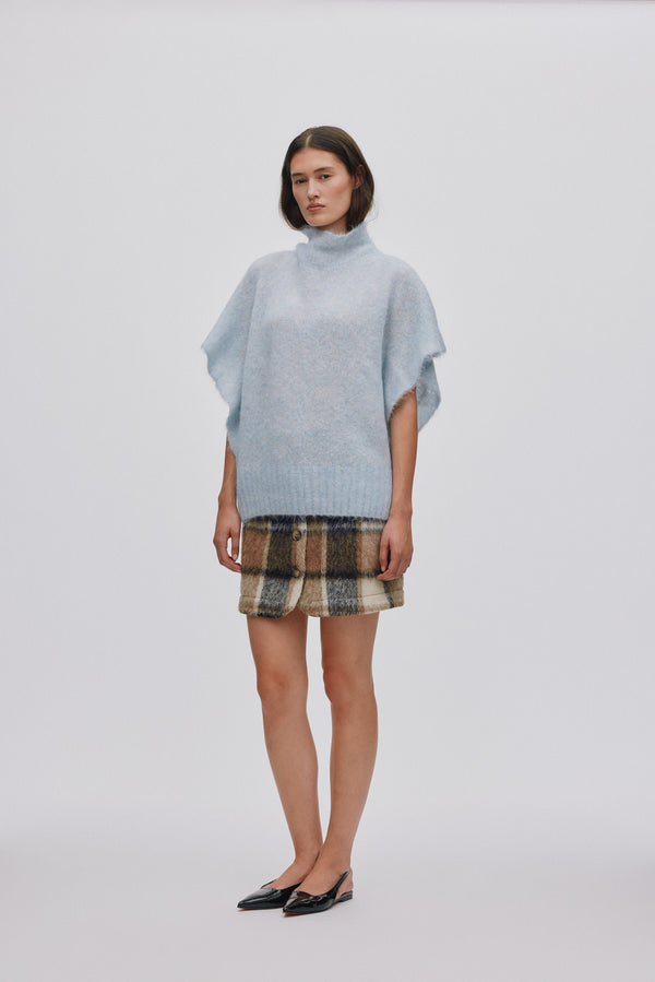 Rabens Saloner Asna Superlight Knit Tunic Top I Ice Blue