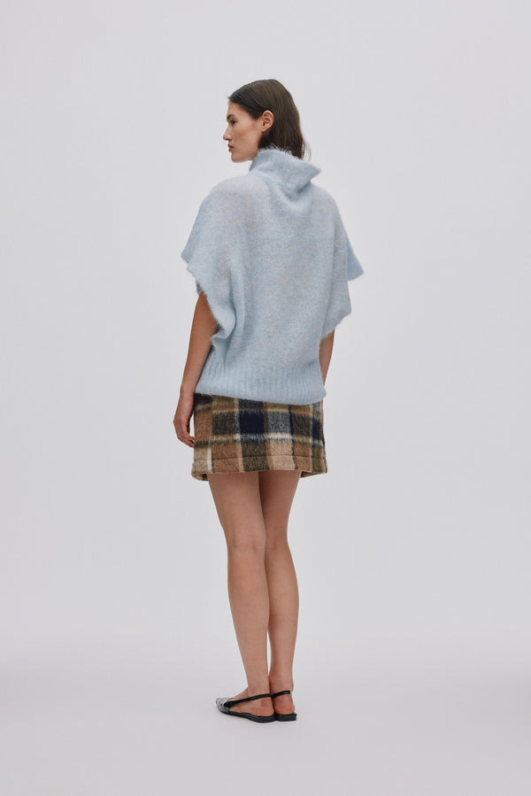 Rabens Saloner Asna Superlight Knit Tunic Top I Ice Blue