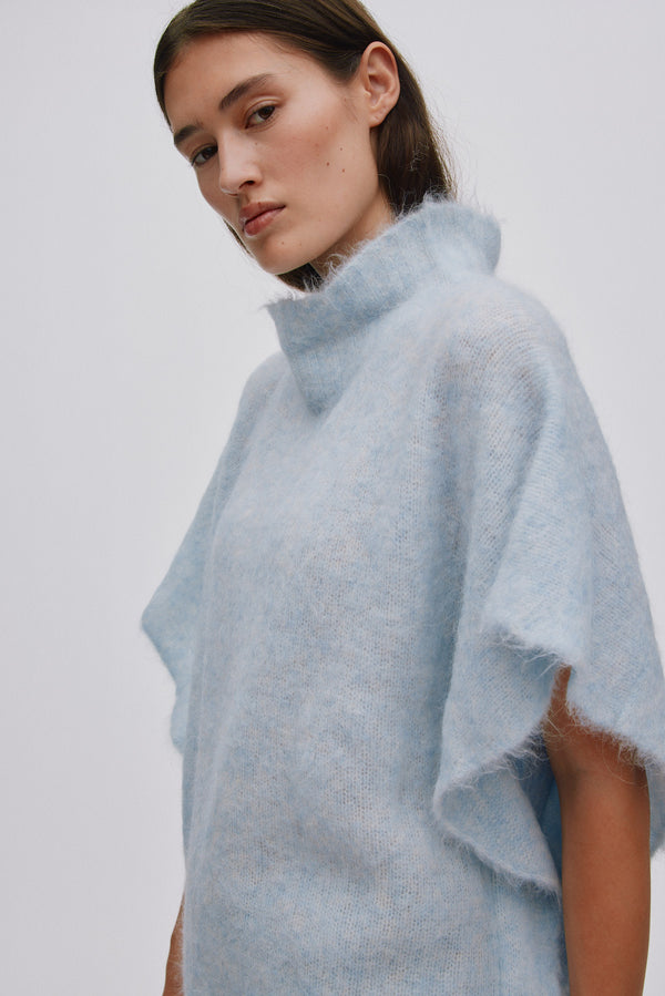 rabens saloner Asna Superlight knit tunic top I Ice blue