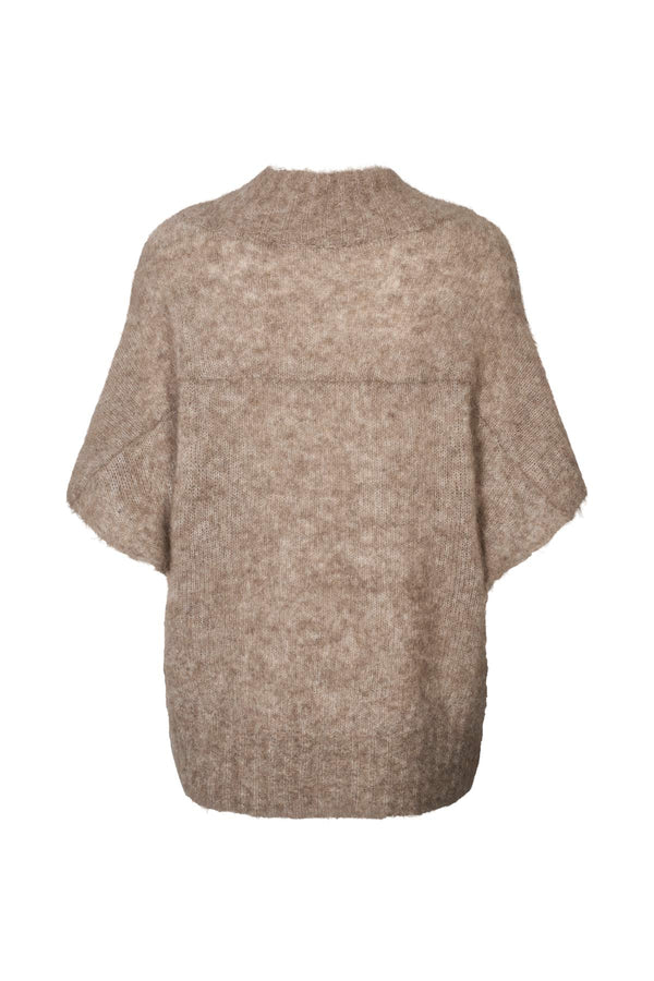 Rabens Saloner Asna Superlight Knit Tunic Top I Mushroom