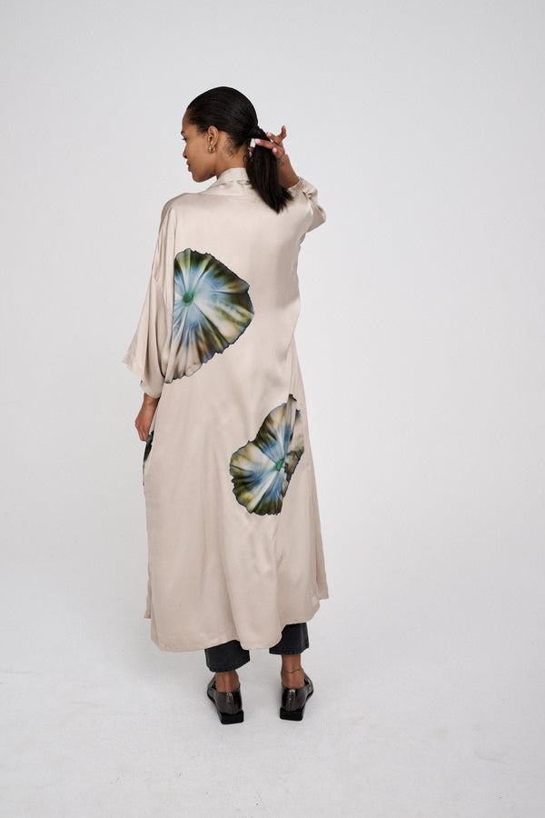 Rabens Saloner Aysha Bloom Kimono Jacket I Hazelnut Combo