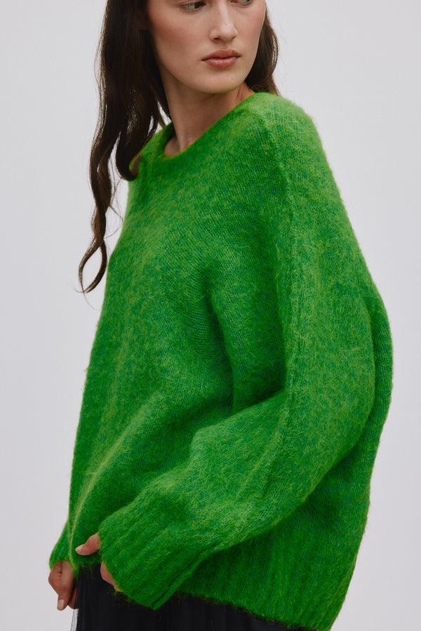 Rabens Saloner Beka Superlight Boxy Sweater I Viper Green