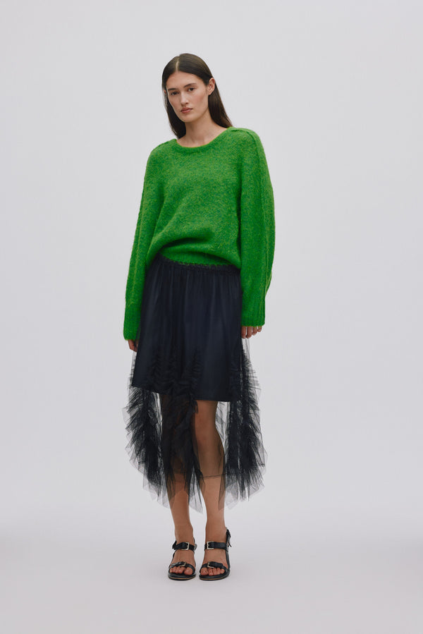 Rabens Saloner Beka Superlight Boxy Sweater I Viper Green