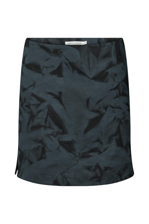 Rabens Saloner Benedichte Crystal Short Canvas Skirt I Midnight Black Combo