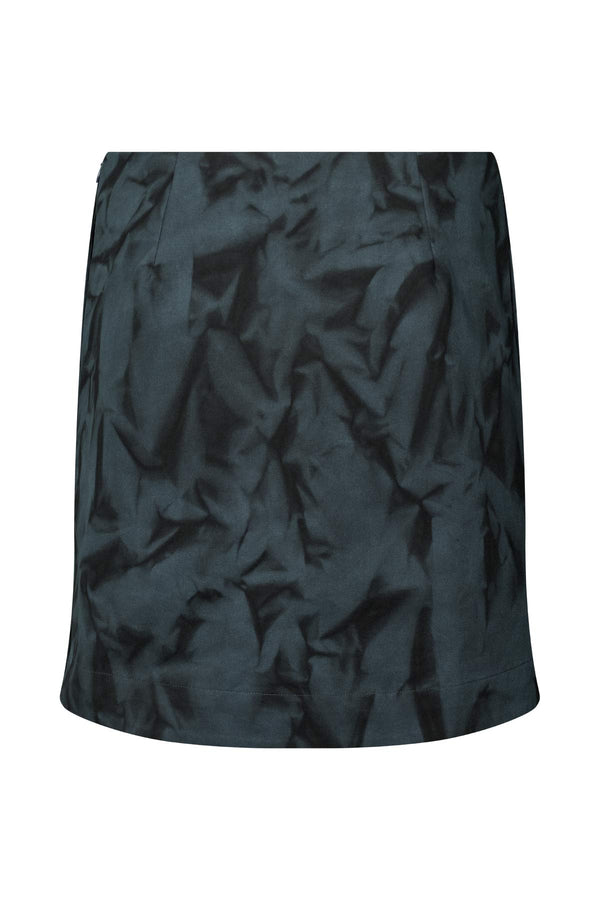 Rabens Saloner Benedichte Crystal Short Canvas Skirt I Midnight Black Combo