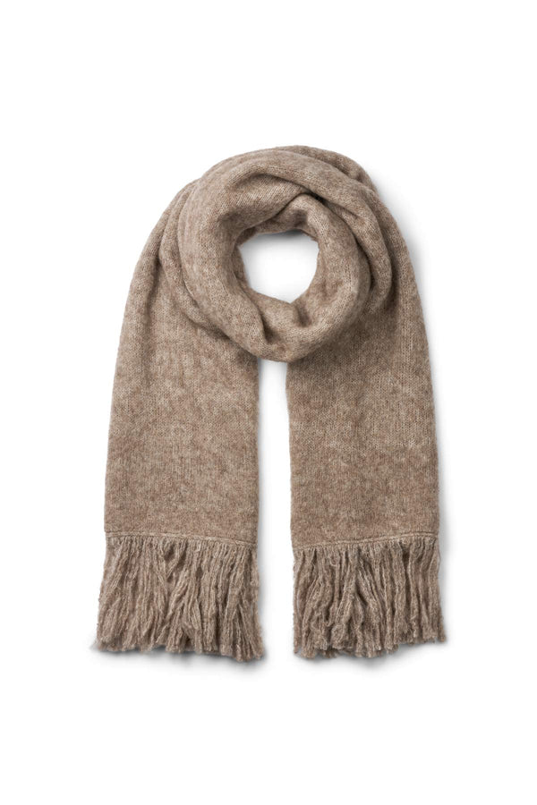 rabens saloner Birla Superlight knit scarf I Mushroom