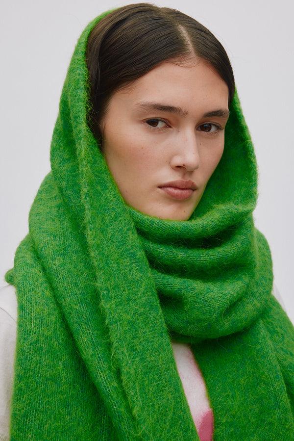 Rabens Saloner Birla Superlight Knit Scarf I Viper Green