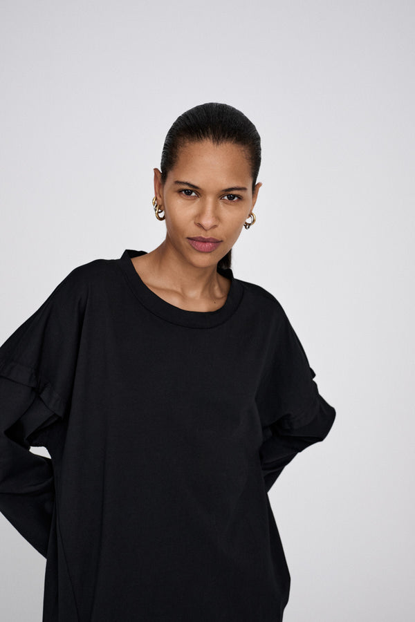 Rabens Saloner Brynja FOT Jersey Dress I Faded Black