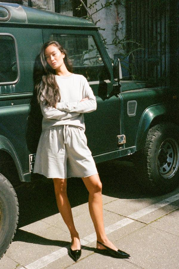 Rabens Saloner Caitlin Light Stretch Shorts I Grey Melange