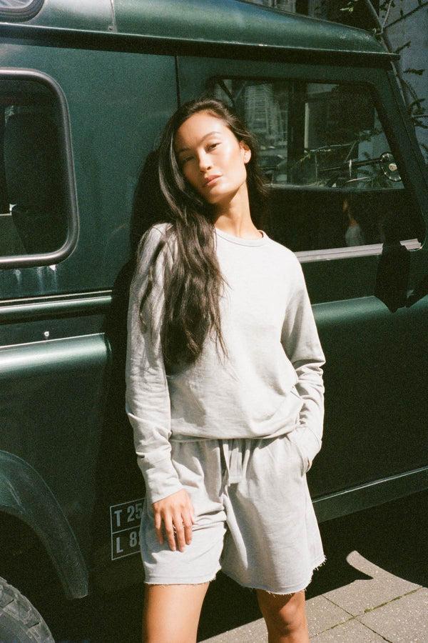 Rabens Saloner Caitlin Light Stretch Shorts I Grey Melange