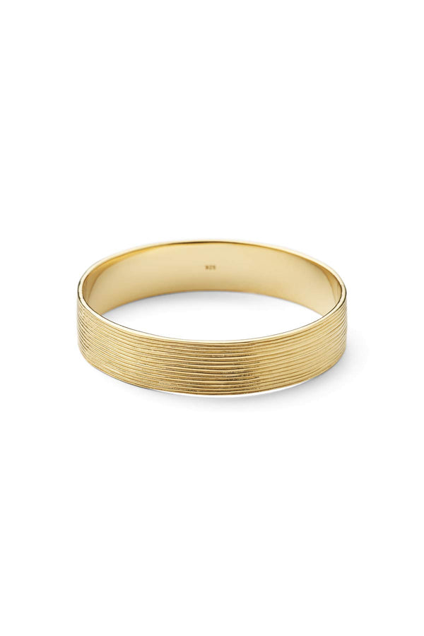 rabens saloner Carved wide bracelet Rabens Momento I Gold rabens saloner Carved wide bracelet Rabens Momento I Gold