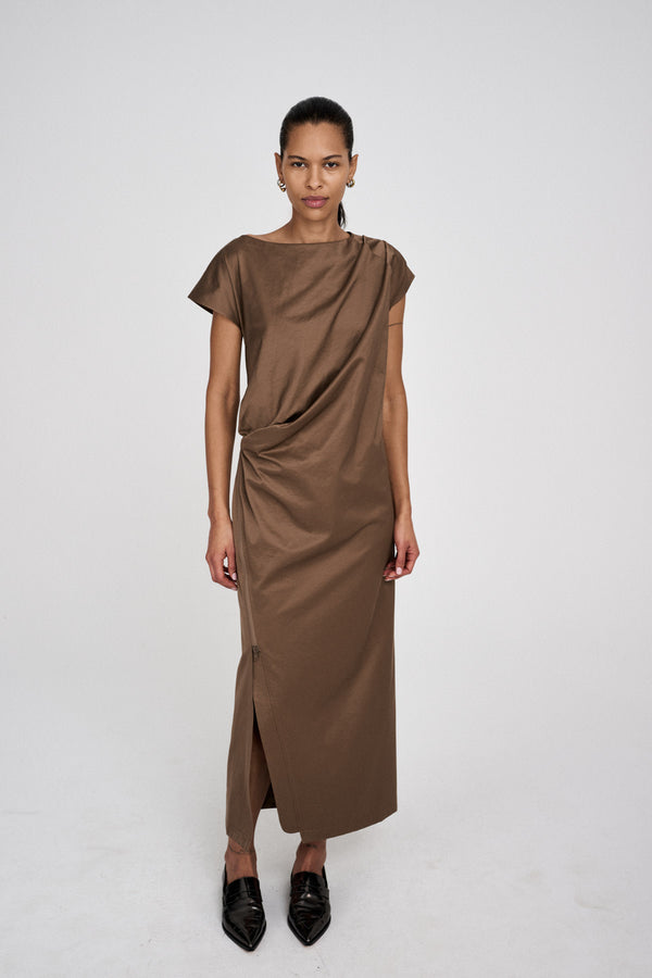 Rabens Saloner Cenobia Cotton Fusion Dress I Pirate Black