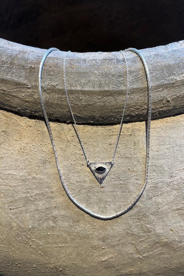 Rabens Saloner Chain W/ Triangle Eye Pendant Nafsu I Silver