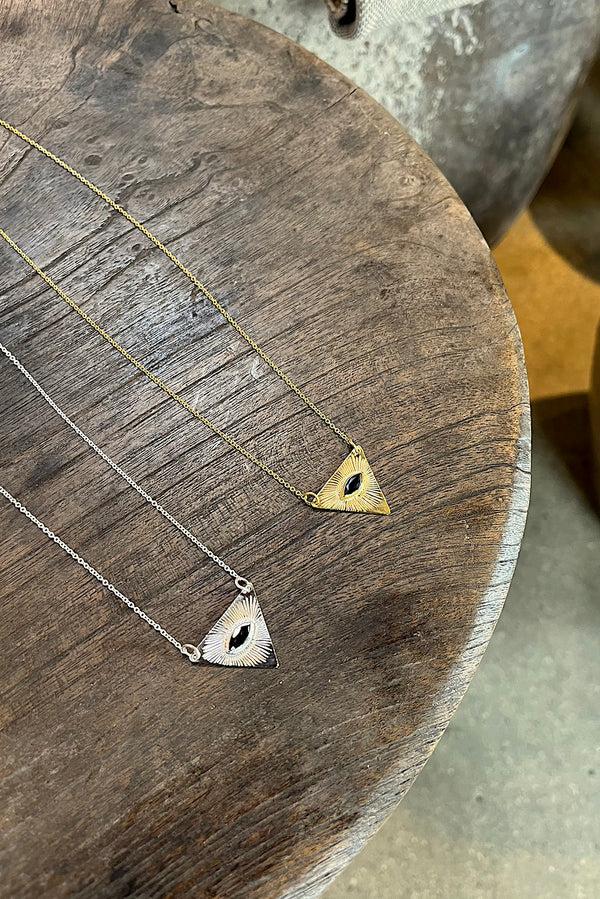 rabens saloner Chain w/ Triangle Eye Pendant Nafsu I Silver