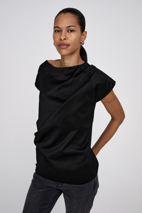 rabens saloner Cigga Cotton fusion top I Pirate black