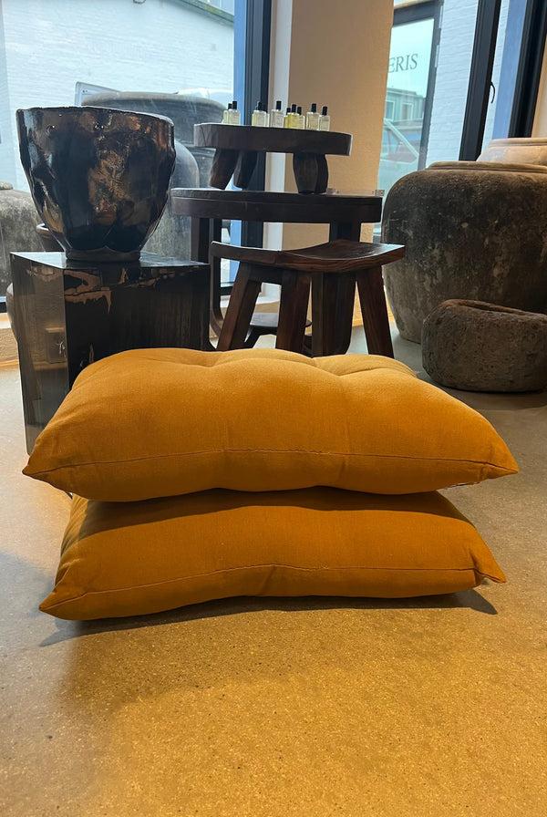 Rabens Saloner Cotton Pillow Pillow 50x70 Cm I Mustard