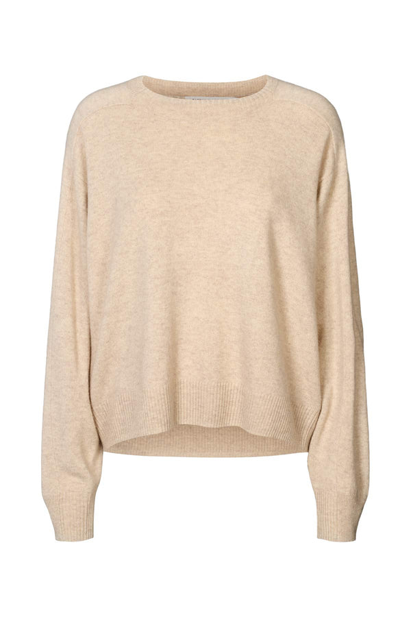 rabens saloner Dalani Woolcash boxy sweater I Oatmeal melange