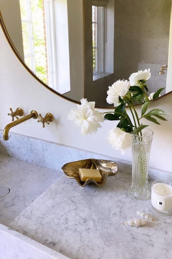 rabens saloner Decorative brass shell Small I Golden