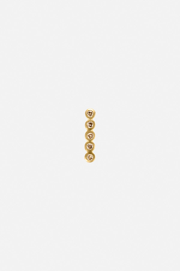 rabens saloner Diamond ear stud Rabens Momento I Gold w/ Champagne diamond