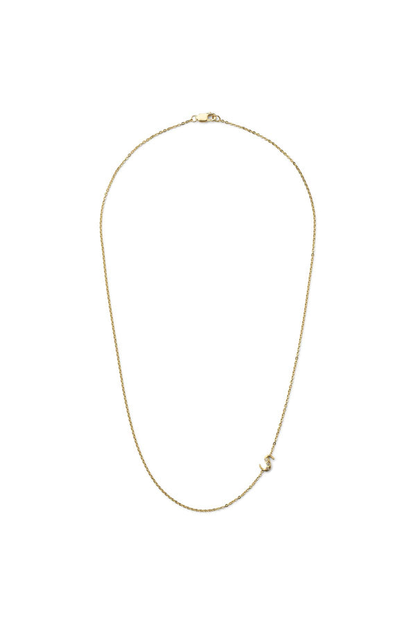 Rabens Saloner Diamond Letter Necklace Rabens Momento I Gold W/ Champagne Diamond