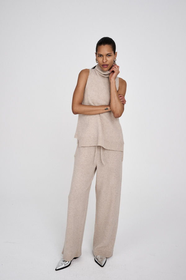 Rabens Saloner Dianne Pure Wool Lounge Pants I Fern Green